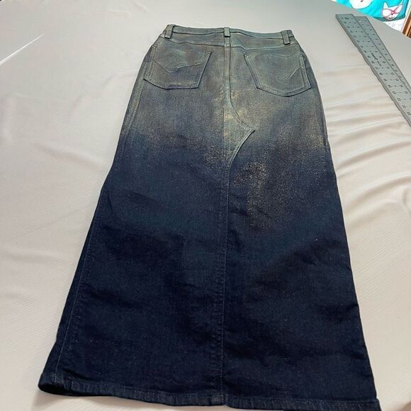 Hudson Jeans Reconstructed Midi Denim Skirt Size 25 New - Picture 10 of 12